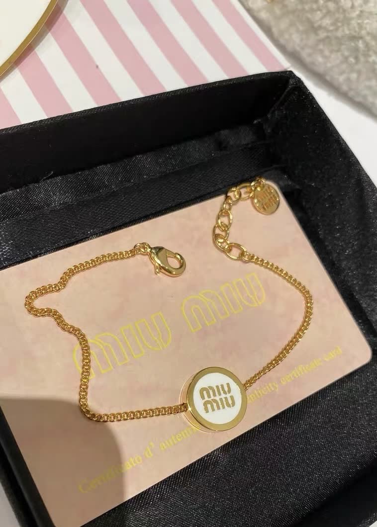 Miu Miu Logo Pendant Necklace